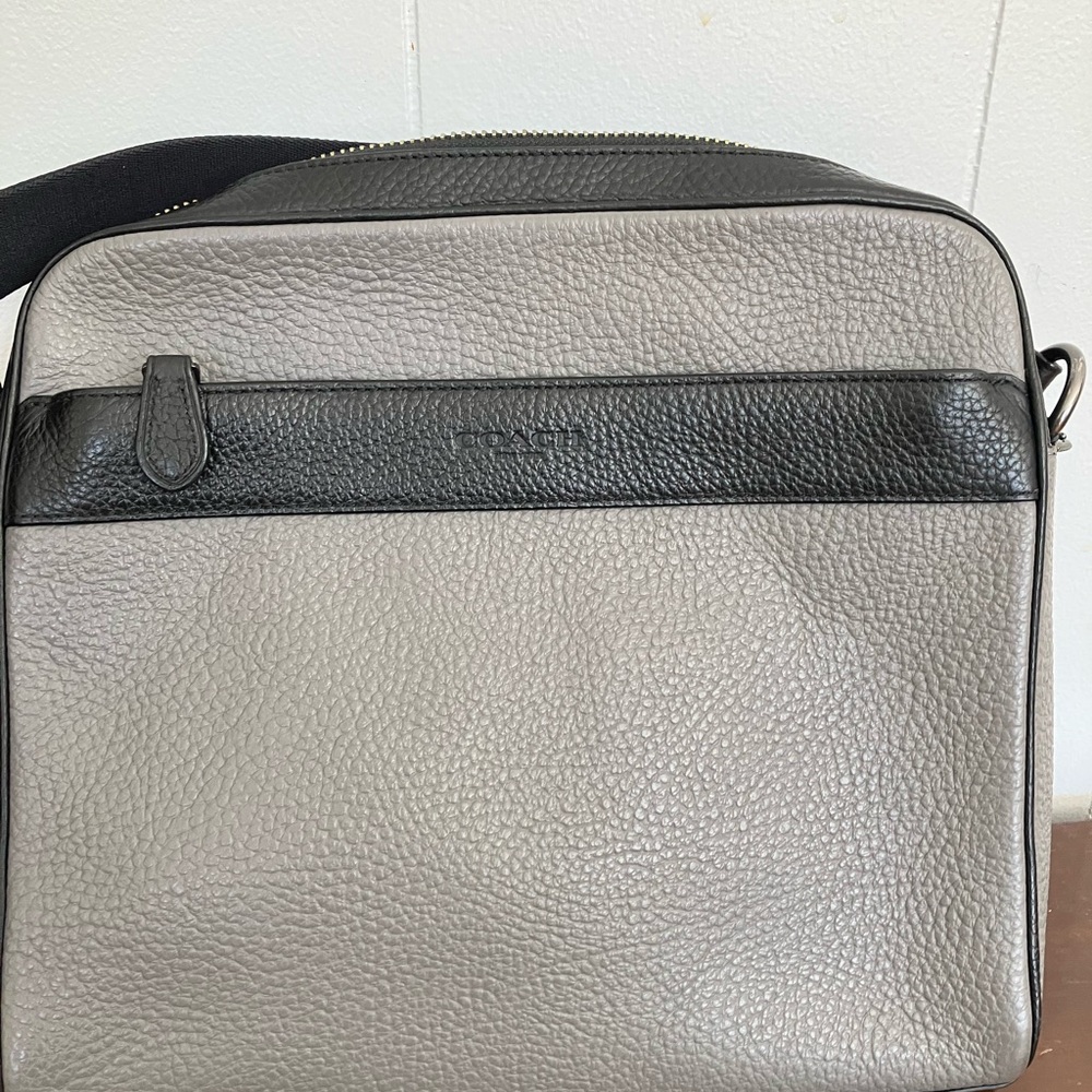 Coach Black and Gray Leather Camera Bag